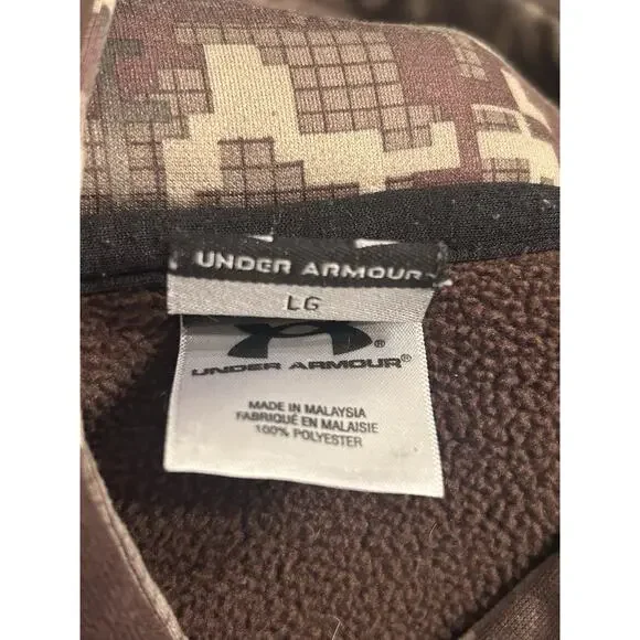 Under Armour Men’s Large Brown Hooded Sweatshirt, Hoodie With Pockets - Picture 7 of 7